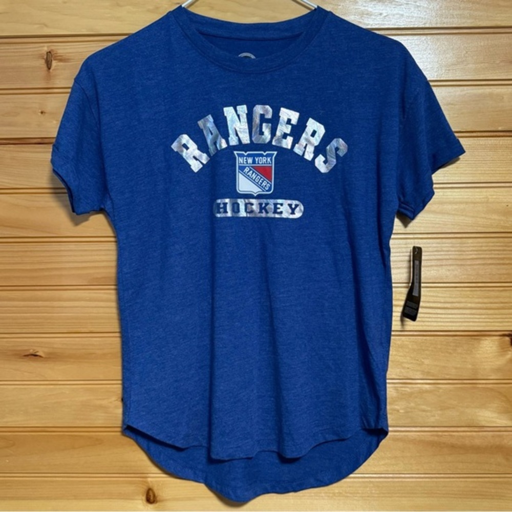 NHL New York Rangers Blue Girls Tee Size Large (10/12) NWT
